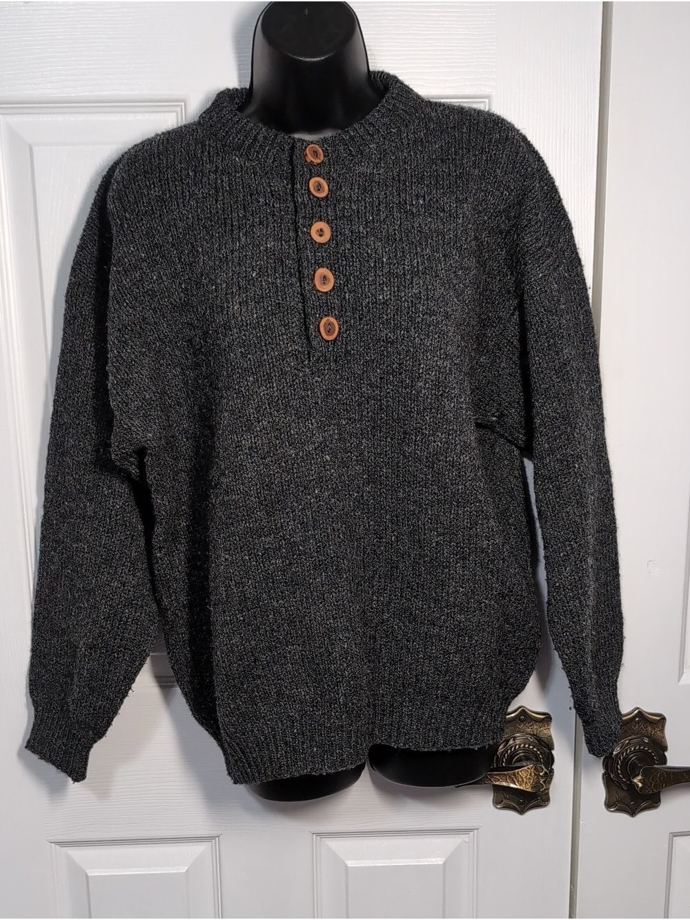 Vintage Fiddlehead Fleece Wool Sweater Size L -XL